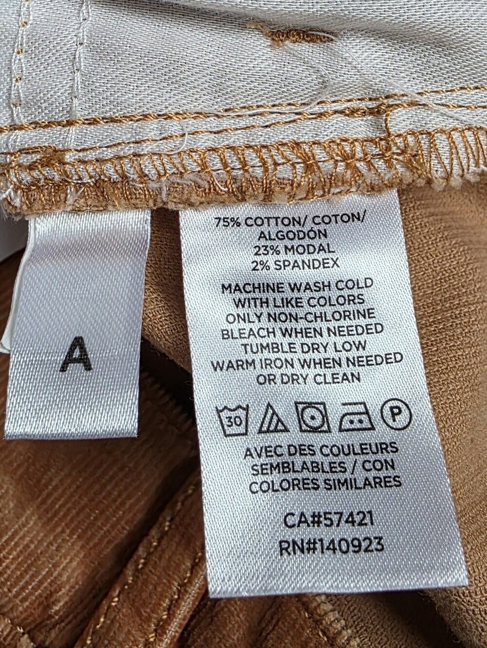 LOFT High Rise Skinny Corduroy Jeans Sienna Tan Women's 29 (8) NWT - Picture 8 of 8